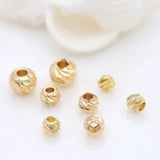 20PCS 14K Plated Brass End Beads DIY Jewelry Accessories