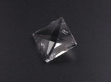 20PCS Clear Crystal Glass Square Chandelier Parts 20mm