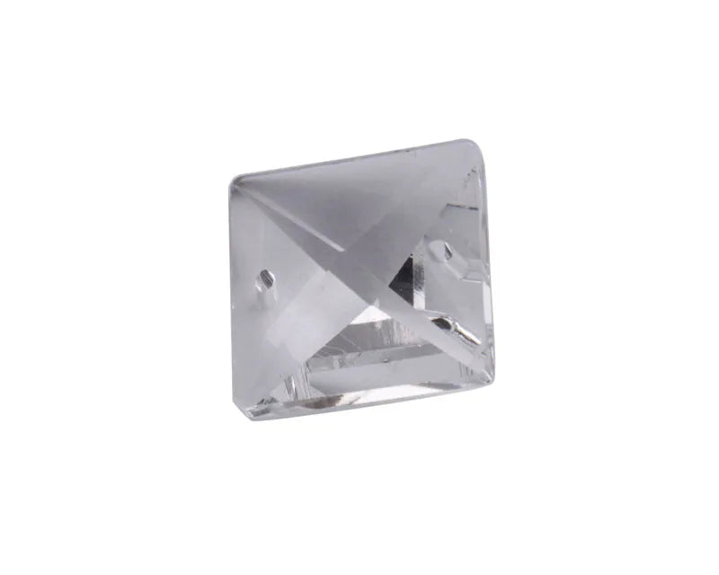 20PCS Clear Crystal Glass Square Chandelier Parts 20mm