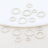 20PCS 24K Plated Brass Closed Rings Jewelry Making Supplies