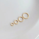 20PCS 24K Plated Brass Closed Rings Jewelry Making Supplies