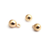 20PCS Brass Round Beads Charms End Beads Jewelry Making Supplies
