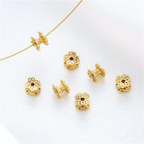 20PCS 4*5MM Brass Spacer Beads for DIY Jewelry Making