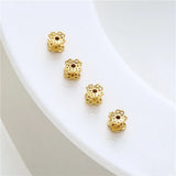 20PCS 4*5MM Brass Spacer Beads for DIY Jewelry Making