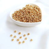 20PCS 4MM 14K Plated Flower Spacer Beads High Jewelry Accessories