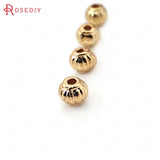 20PCS 5x4MM High Champagne Plated Brass Lantern Spacer Beads DIY Jewelry