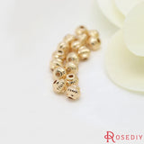 20PCS 5x4MM High Champagne Plated Brass Lantern Spacer Beads DIY Jewelry