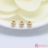 20PCS 5x4MM High Champagne Plated Brass Lantern Spacer Beads DIY Jewelry