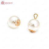 20PCS Plastic Pearls Round Ball or Drop Shape Beads Charms Pendants