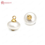 20PCS Plastic Pearls Round Ball or Drop Shape Beads Charms Pendants