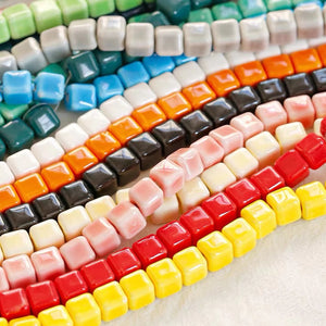 20PCS 6MM 8MM Ceramic Spacer Loose Beads For Jewelry Making