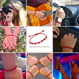 20PCS 7 Knots Red String Bracelet Couple Protection Good Luck Amulet Success
