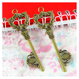 20PCS Antique Bronze Keys Charms Pendants Diy Jewelry Accessories