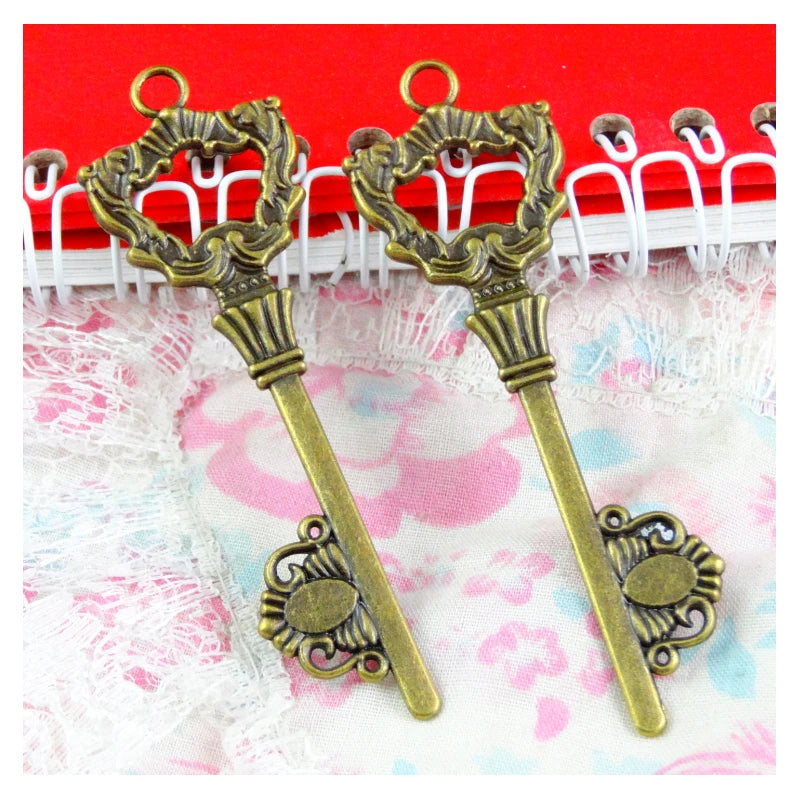 20PCS Antique Bronze Keys Charms Pendants Diy Jewelry Accessories
