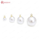 20PCS Plastic Pearls Round Ball Beads Charms Pendants Buttons