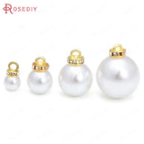 20PCS Plastic Pearls Round Ball Beads Charms Pendants Buttons