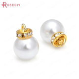20PCS Plastic Pearls Round Ball Beads Charms Pendants Buttons