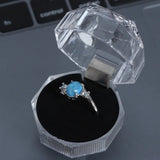 20PCS Acrylic Crystal Ring Earring Storage Display Boxes Clear Wedding Package
