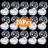 20PCS Acrylic Crystal Ring Earring Storage Display Boxes Clear Wedding Package