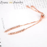 20PCS Adjustable Silver Box Chains w/ Texture Beads for DIY Bracelet Making