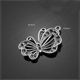 20PCS Silver Butterfly Charms Pendants #92237