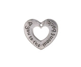 20PCS Silver Love Heart Charms, Antique Style, DIY Jewelry Making Supplies