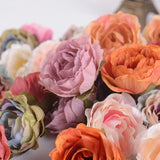 20PCS Artificial Flower Head DIY Accessories 4.5CM Flower Tea Rose