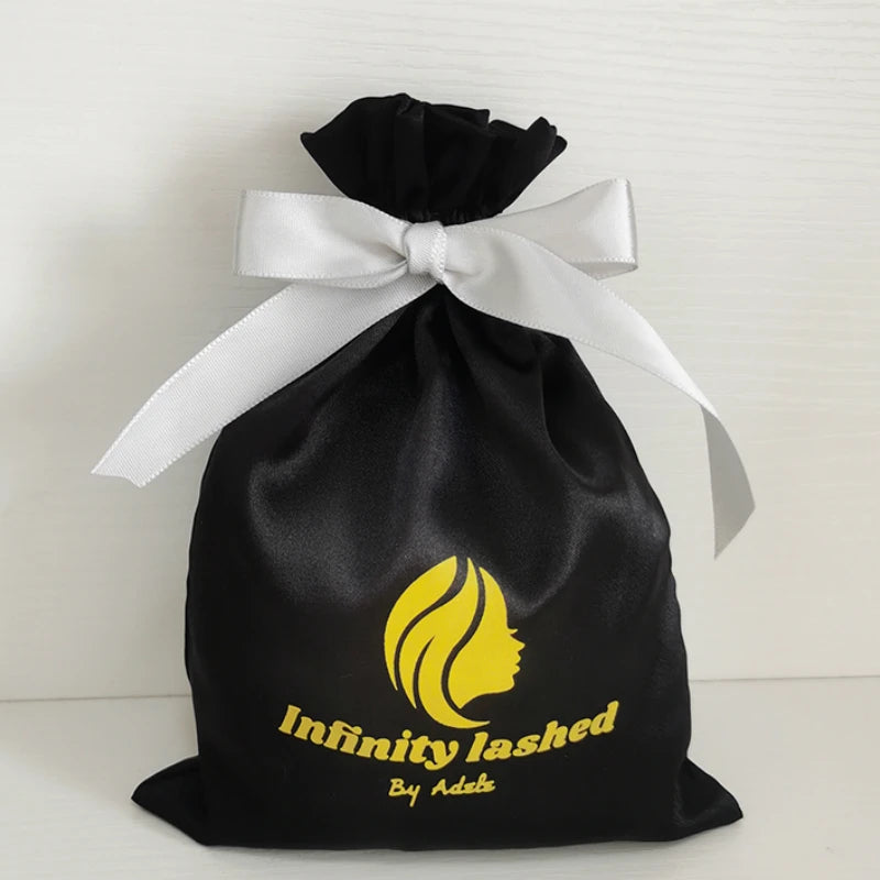 20PCS Satin Gift Bag Jewelry Packaging Silk Drawstring Pouch in Various Colors