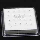 20PCS/Box Five-pointed Star Female Stud-Shaped Nose Nails Body Piercing Jewelry
