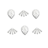 20PCS Brass Silver Plated Tree Leaf Charms for Earrings DIY