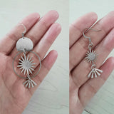 20PCS Brass Silver Plated Tree Leaf Charms for Earrings DIY