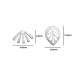 20PCS Brass Silver Plated Tree Leaf Charms for Earrings DIY