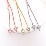 Brass Star Rhinestone Adjustable Bracelet Chain for DIY Jewelry Making