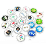 20PCS Coin-Shaped Tray Charms for DIY Necklace Crafts