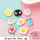 20PCS English Letter Milk Bottle Key Chain DIY Jewelry Making