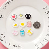 20PCS English Letter Milk Bottle Key Chain DIY Jewelry Making