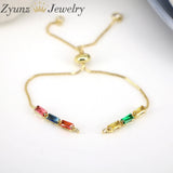 20PCS Charm Zircon Chain DIY Bracelet Copper Findings