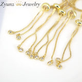 20PCS Charm Zircon Chain DIY Bracelet Copper Findings