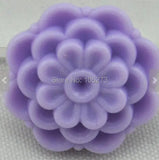 20PCS Chrysanthemum Flower Resin Rose Bobby Pin Charms 19mm