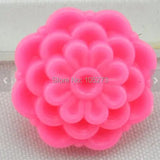 20PCS Chrysanthemum Flower Resin Rose Bobby Pin Charms 19mm