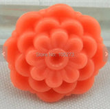 20PCS Chrysanthemum Flower Resin Rose Bobby Pin Charms 19mm