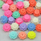 20PCS Chrysanthemum Flower Resin Rose Bobby Pin Charms 19mm