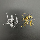 20PCS Copper Ear Hooks Smooth Round Clasps For Earrings Making