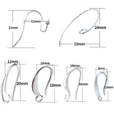 20PCS Copper Ear Hooks Smooth Round Clasps For Earrings Making