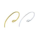20PCS Copper Ear Hooks Smooth Round Clasps For Earrings Making