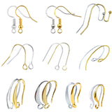 20PCS Copper Ear Hooks Smooth Round Clasps For Earrings Making