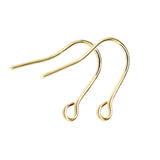 20PCS Copper Ear Hooks Smooth Round Clasps For Earrings Making