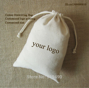 20PCS Cotton Canvas Gift Bags Drawstring Pouches Party Gift Packages