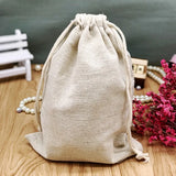 20PCS Cotton Linen Gift Bag Drawstring Pouch Makeup Party Bead Wrappling Sack