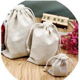 20PCS Cotton Linen Gift Bag Drawstring Pouch Makeup Party Bead Wrappling Sack